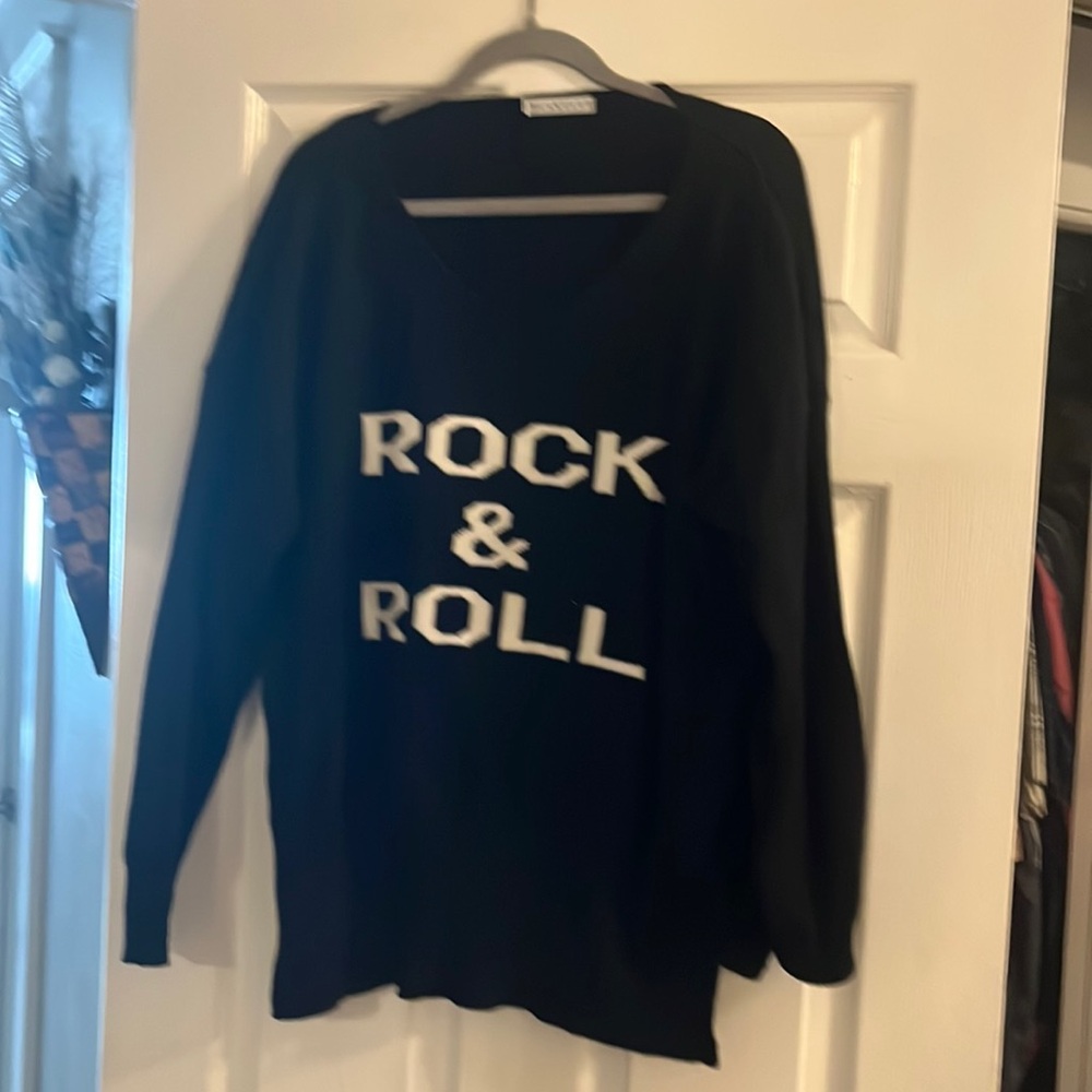 Rock & Roll black sweater
